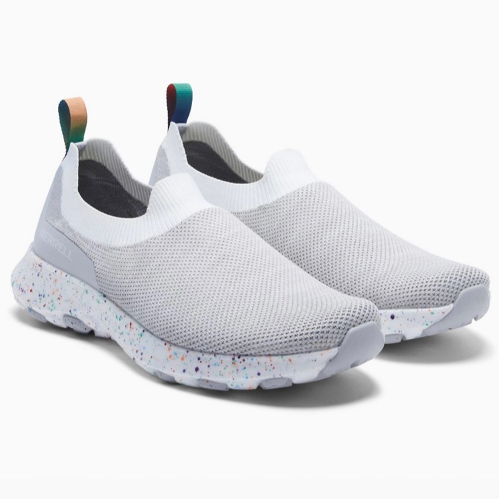 NIB Merrell Cloud Moc Knit Slip On Sneakers Shoes Confetti Pride Mens 10M 44 - Picture 12 of 12
